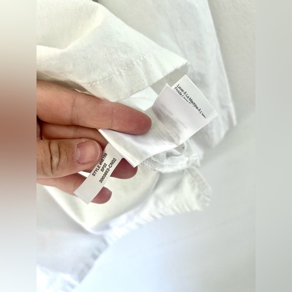 Madewell Chambray Flap-Pocket Popover Cotton & Hemp White Top Size Medium - Picture 11 of 11